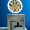 JISULIFE FA17 Rechargeable Fan with LED Ceiling Fan with Long Tripod Stand