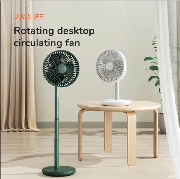 JISULIFE FA13P Rechargeable Desk Fan 8000mAh – White Color