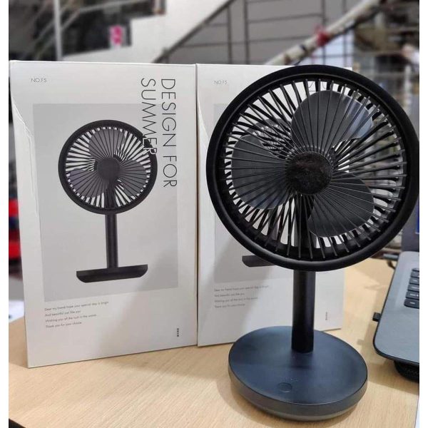 Xiaomi AISOLOVE F5 4000mAh Rechargeable Desk Fan – Black Color