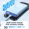 Joyroom JR-PBM01 20W Magnetic Wireless Power Bank With Built-In Cable & Kickstand 10000mAh